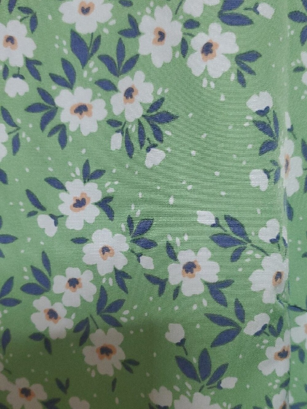 SHEIN Green Floral Ruffle Hem Short Sleeve Dress - Picture 3 of 7